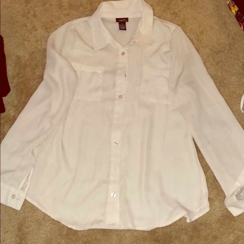 Cream colored dress shirt